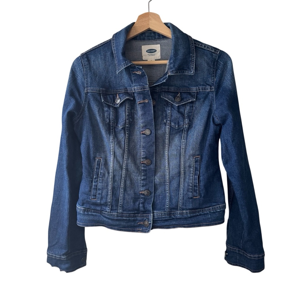 Old Navy Dark Blue Jean Jacket - Size S